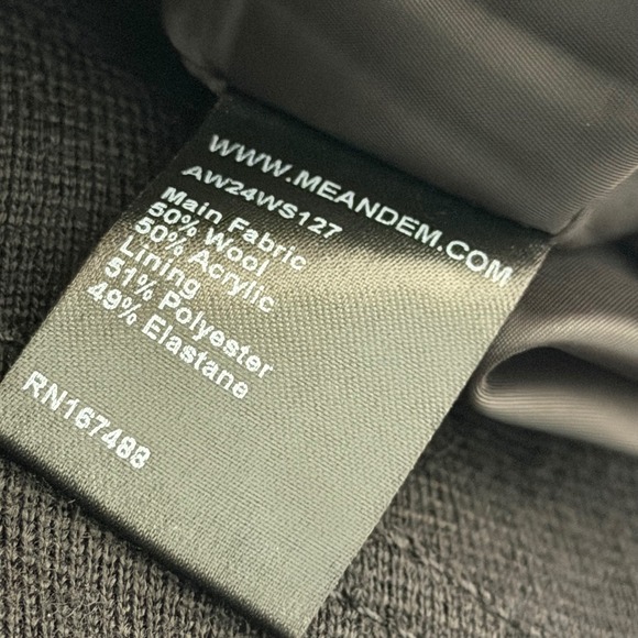 ME+EM Wool Blend Travel Tailoring Midi Skirt Black Pockets Size 2 US 6 UK - Picture 9 of 10